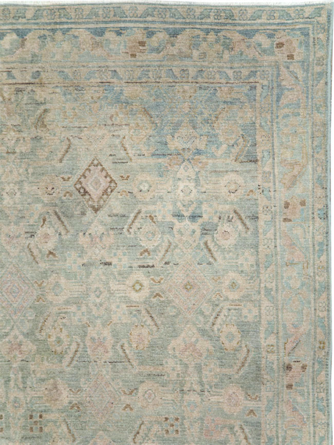 Vintage Persian Malayer Wide Gallery Runner, No.28739 - Galerie Shabab