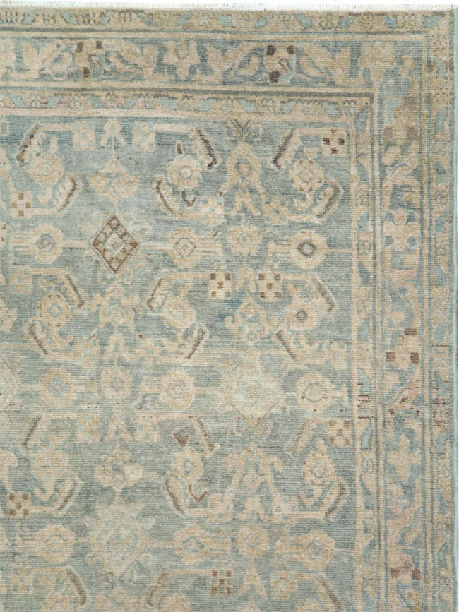 Vintage Persian Malayer Wide Gallery Runner, No.28739 - Galerie Shabab