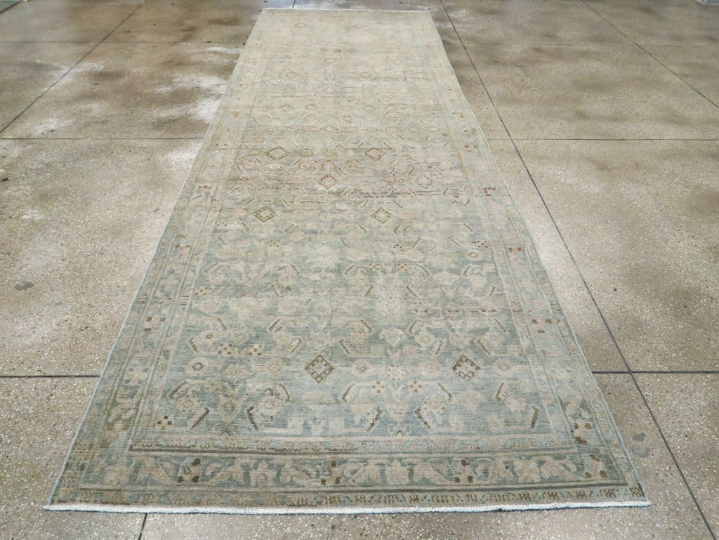 Vintage Persian Malayer Wide Gallery Runner, No.28739 - Galerie Shabab