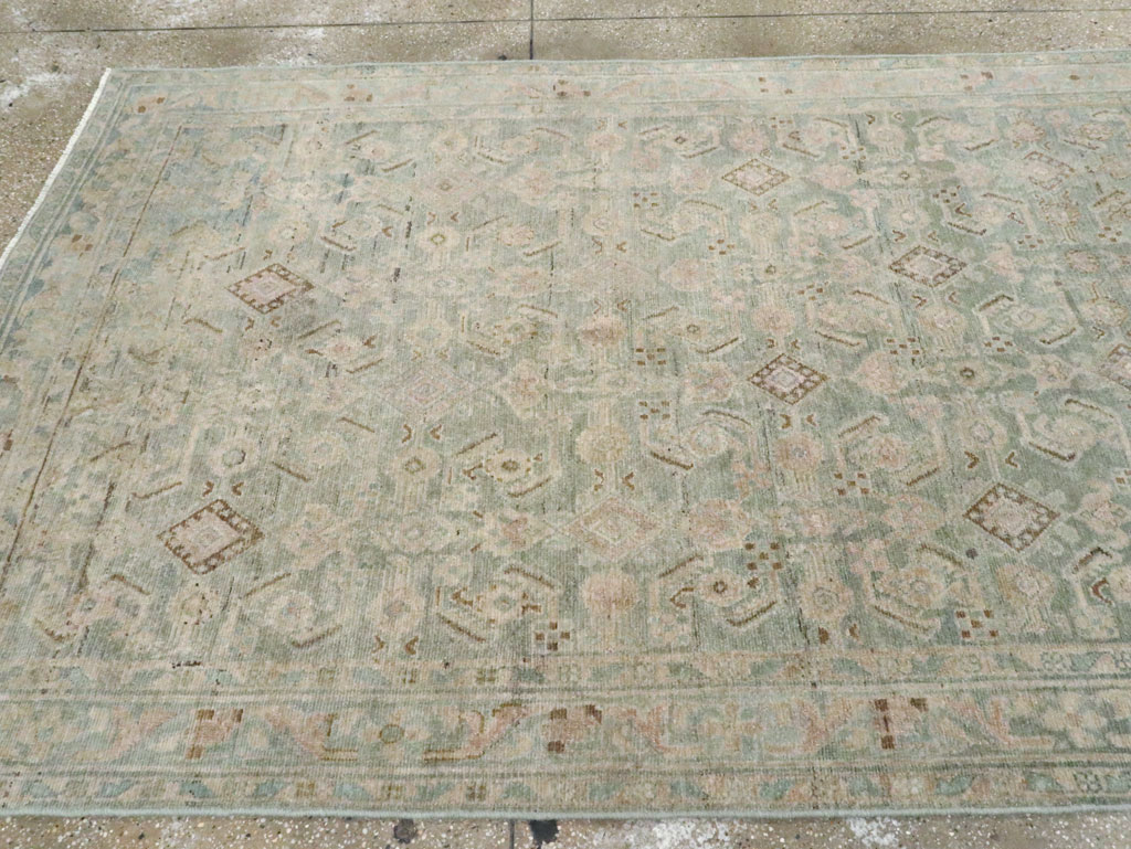 Vintage Persian Malayer Wide Gallery Runner, No.28739 - Galerie Shabab