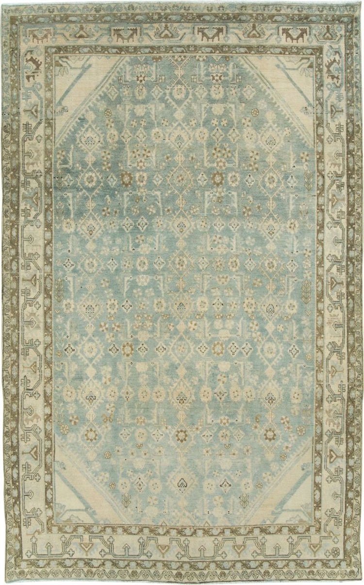Vintage Persian Malayer Accent Carpet, No.28746 - Galerie Shabab