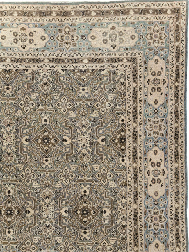 Antique Persian Mashad Room Size Carpet, No.28748 - Galerie Shabab