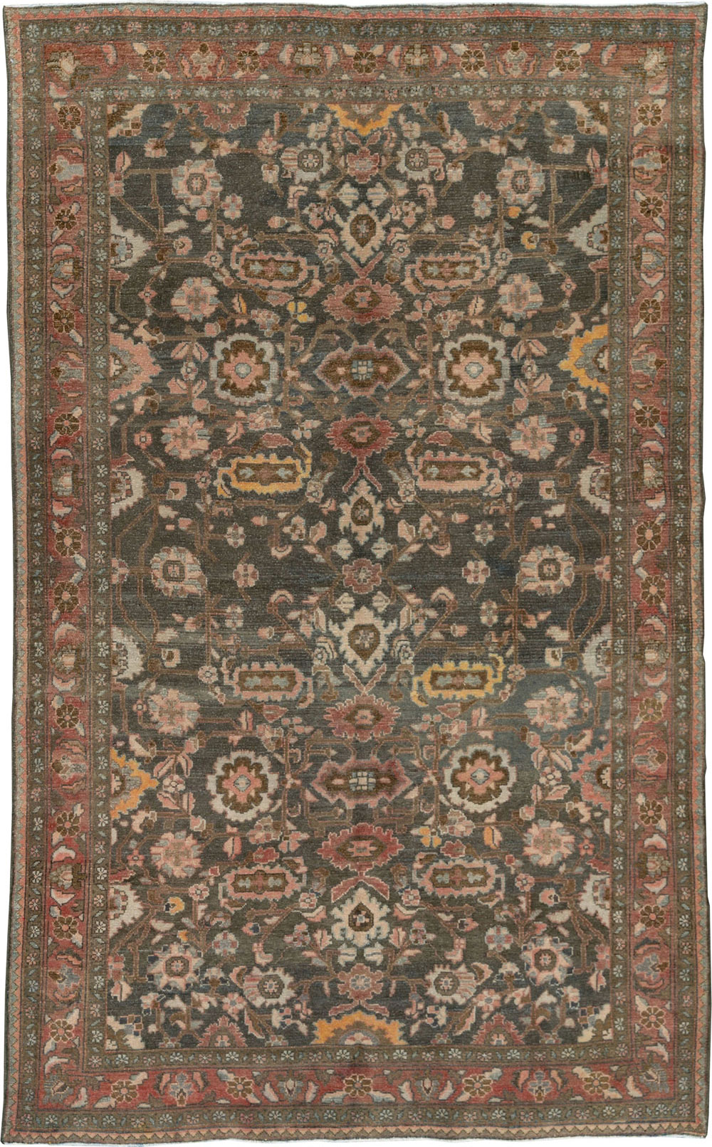 Vintage Persian Malayer Accent Rug, No.28758 - Galerie Shabab