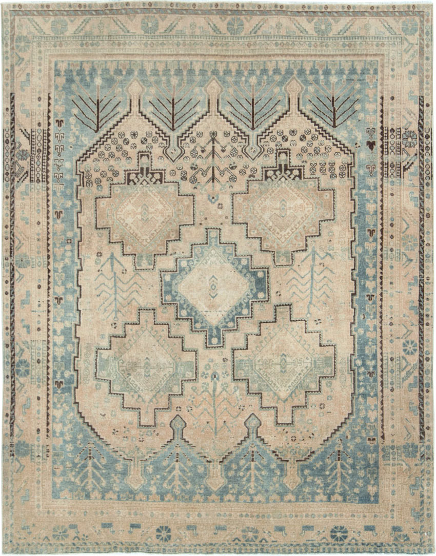 Vintage Persian Afshar Accent Rug, No.28762 - Galerie Shabab
