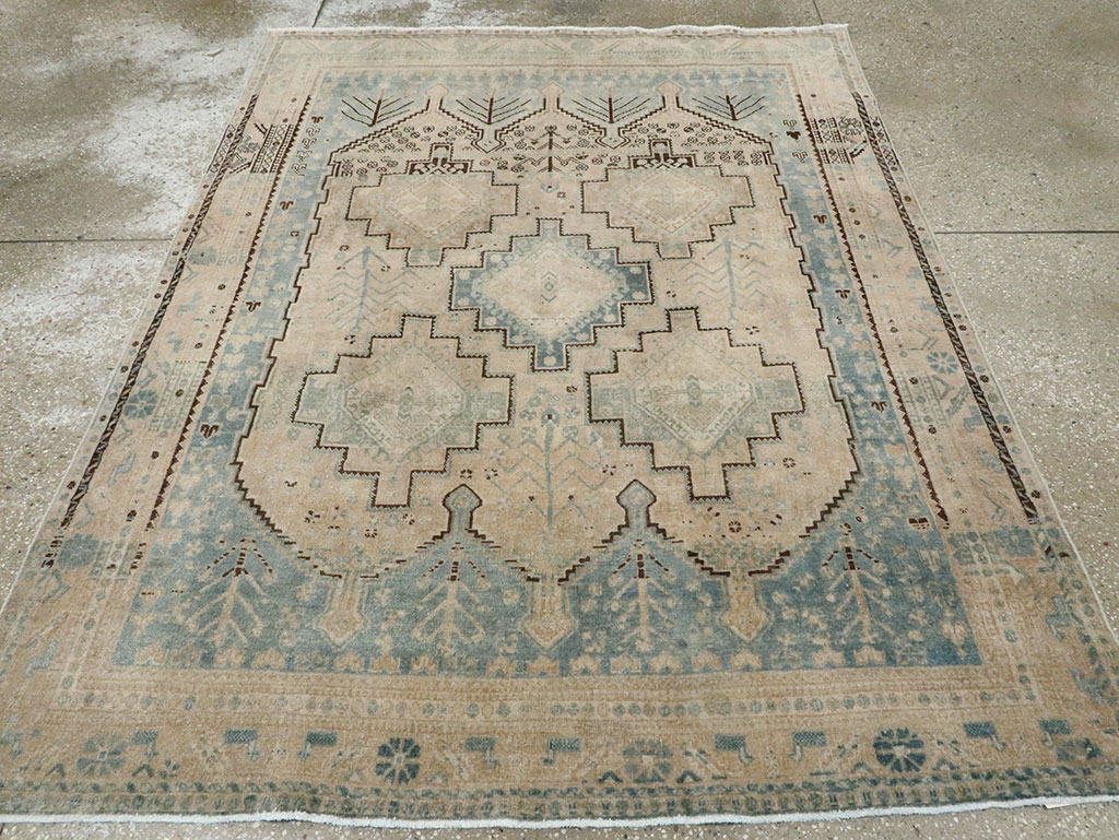 Vintage Persian Afshar Accent Rug, No.28762 - Galerie Shabab