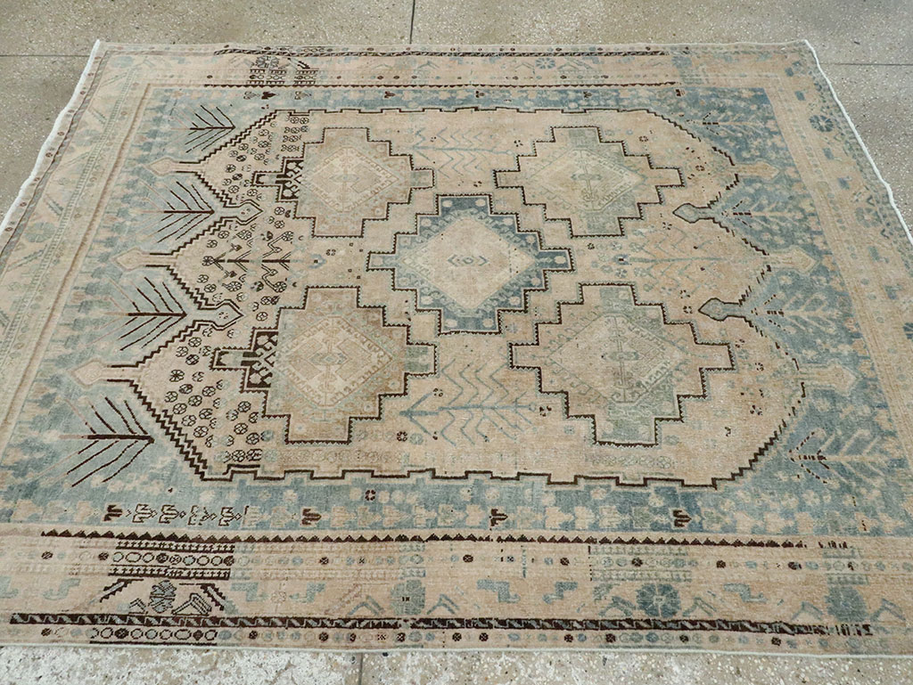 Vintage Persian Afshar Accent Rug, No.28762 - Galerie Shabab