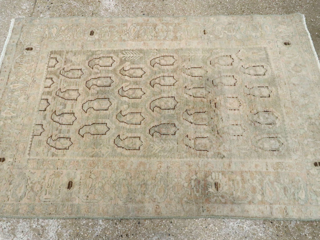 Vintage Persian Malayer Throw Rug, No.28765 - Galerie Shabab