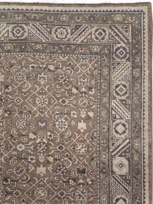 Vintage Persian Malayer Wide Gallery Runner, No.28767 - Galerie Shabab