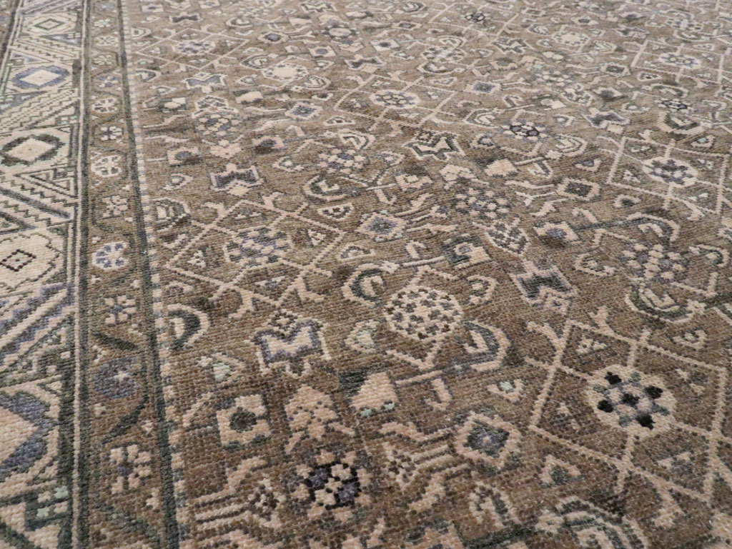 Vintage Persian Malayer Wide Gallery Runner, No.28767 - Galerie Shabab