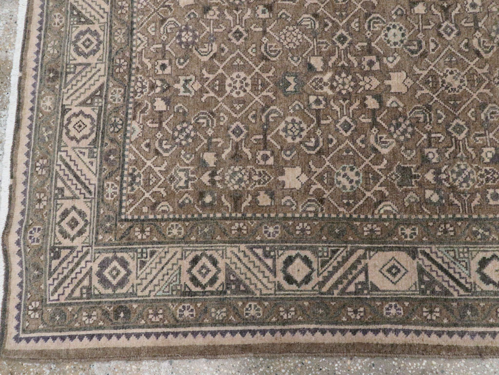 Vintage Persian Malayer Wide Gallery Runner, No.28767 - Galerie Shabab