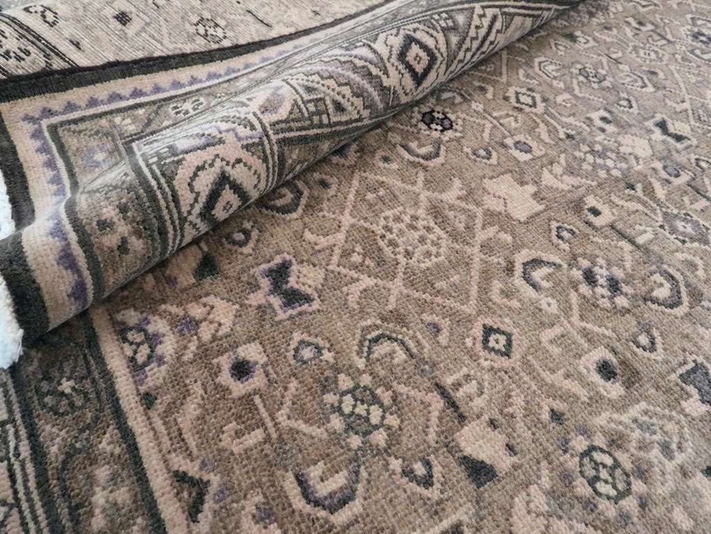 Vintage Persian Malayer Wide Gallery Runner, No.28770 - Galerie Shabab