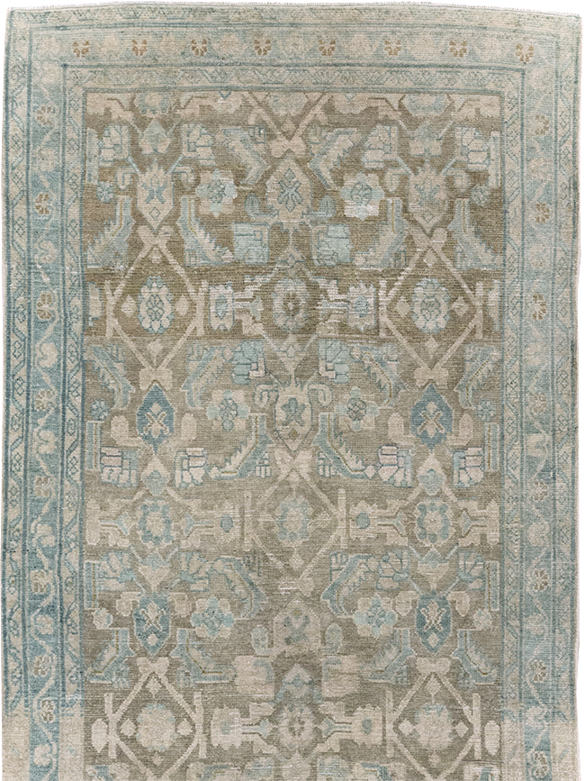 Vintage Persian Malayer Wide Gallery Runner, No.28776 - Galerie Shabab