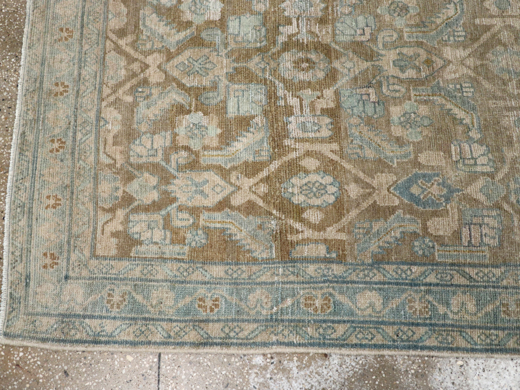 Vintage Persian Malayer Wide Gallery Runner, No.28776 - Galerie Shabab