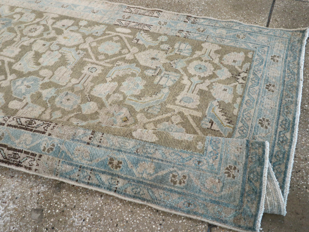 Vintage Persian Malayer Wide Gallery Runner, No.28776 - Galerie Shabab