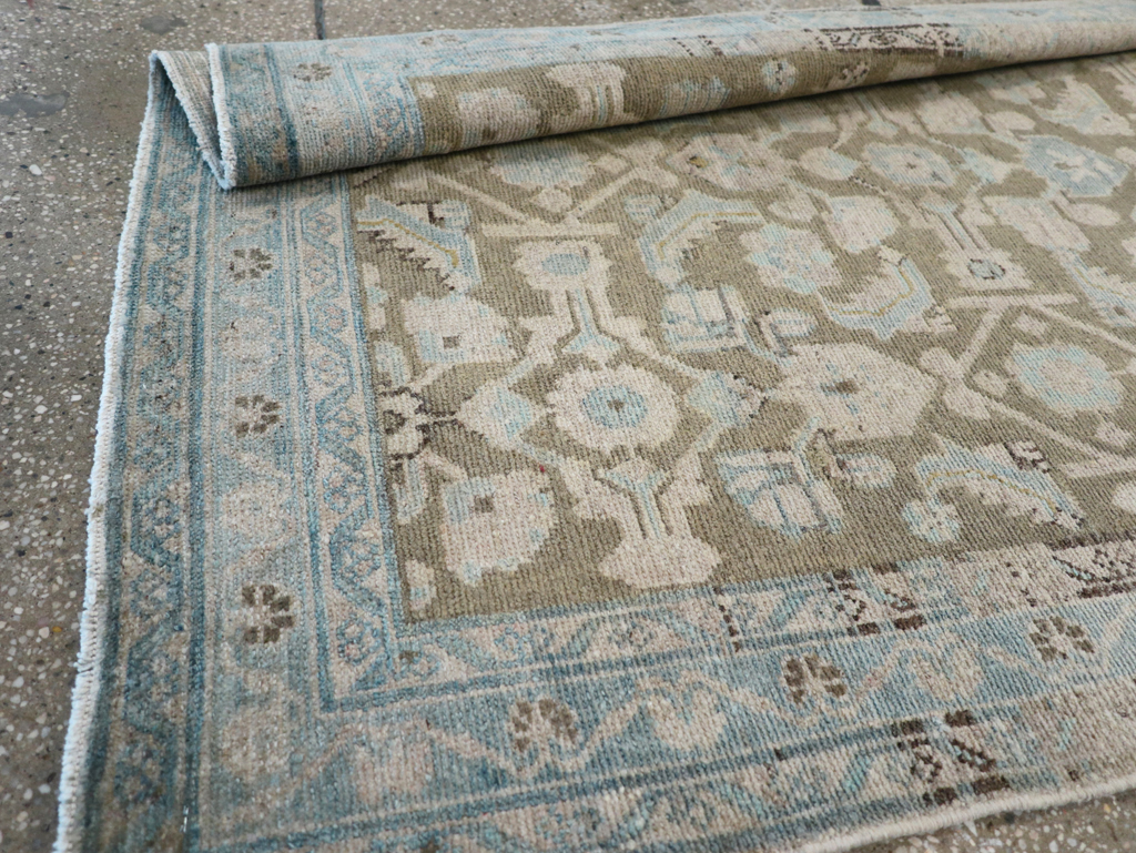Vintage Persian Malayer Wide Gallery Runner, No.28776 - Galerie Shabab
