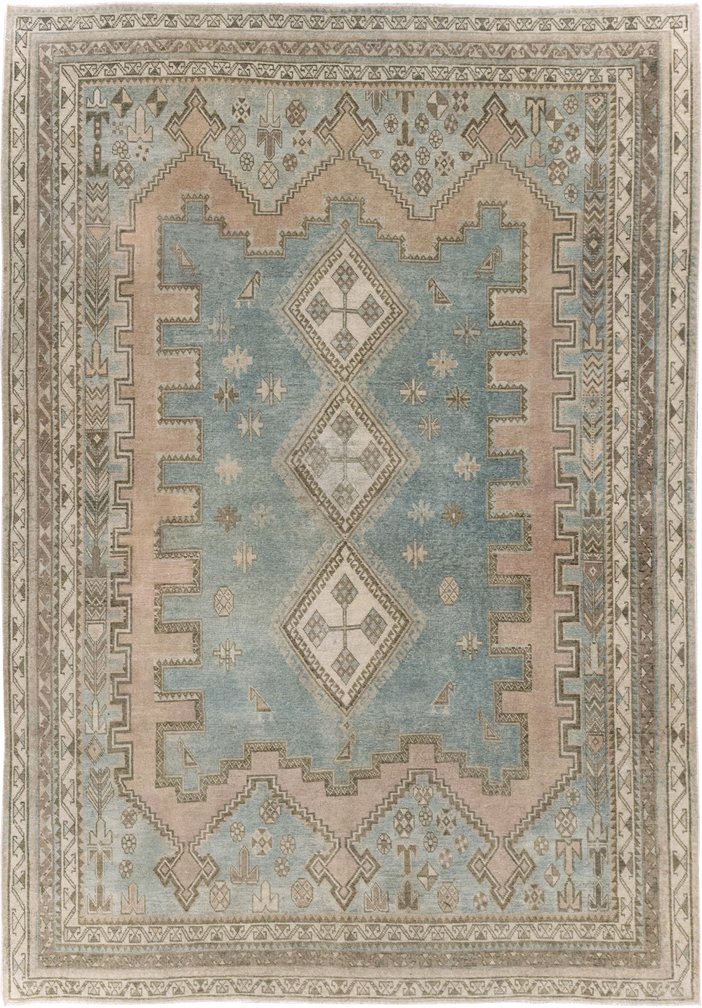 Vintage Persian Afshar Accent Rug, No.28777 - Galerie Shabab