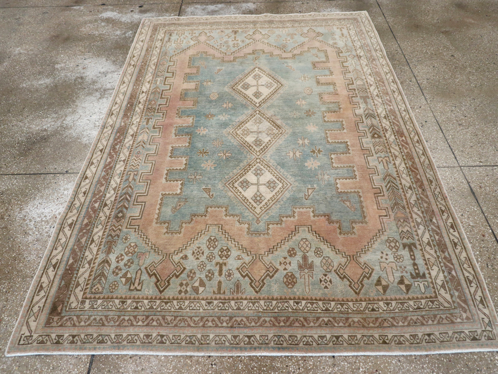 Vintage Persian Afshar Accent Rug, No.28777 - Galerie Shabab