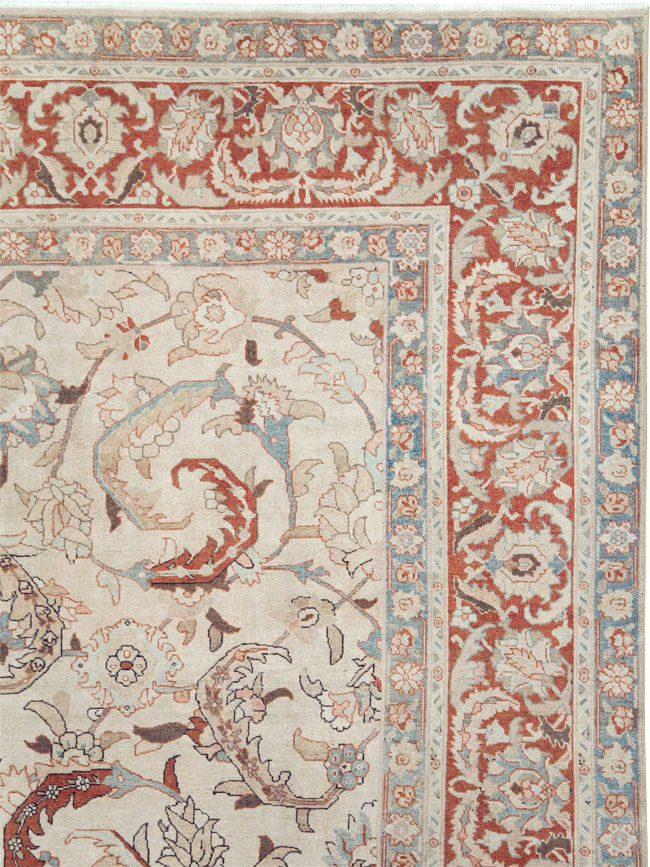 Antique Persian Tabriz Room Size Carpet, No.28783 - Galerie Shabab
