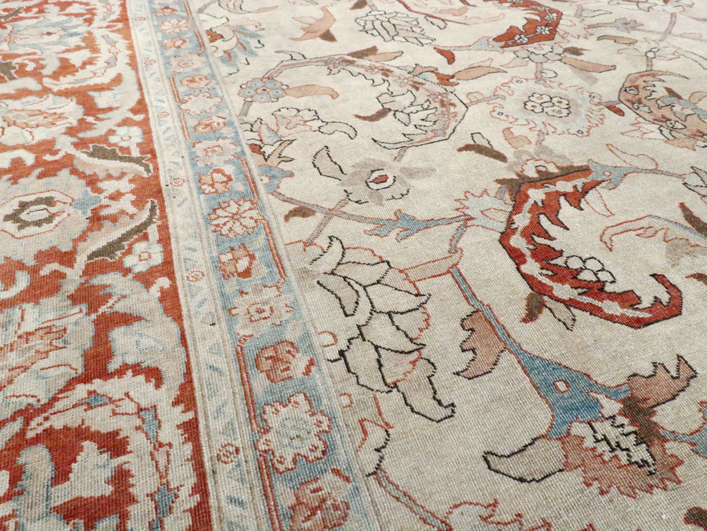 Antique Persian Tabriz Room Size Carpet, No.28783 - Galerie Shabab