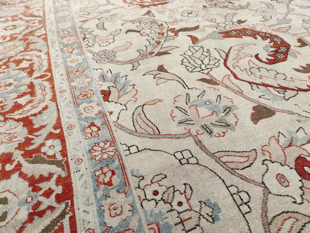 Antique Persian Tabriz Room Size Carpet, No.28783 - Galerie Shabab