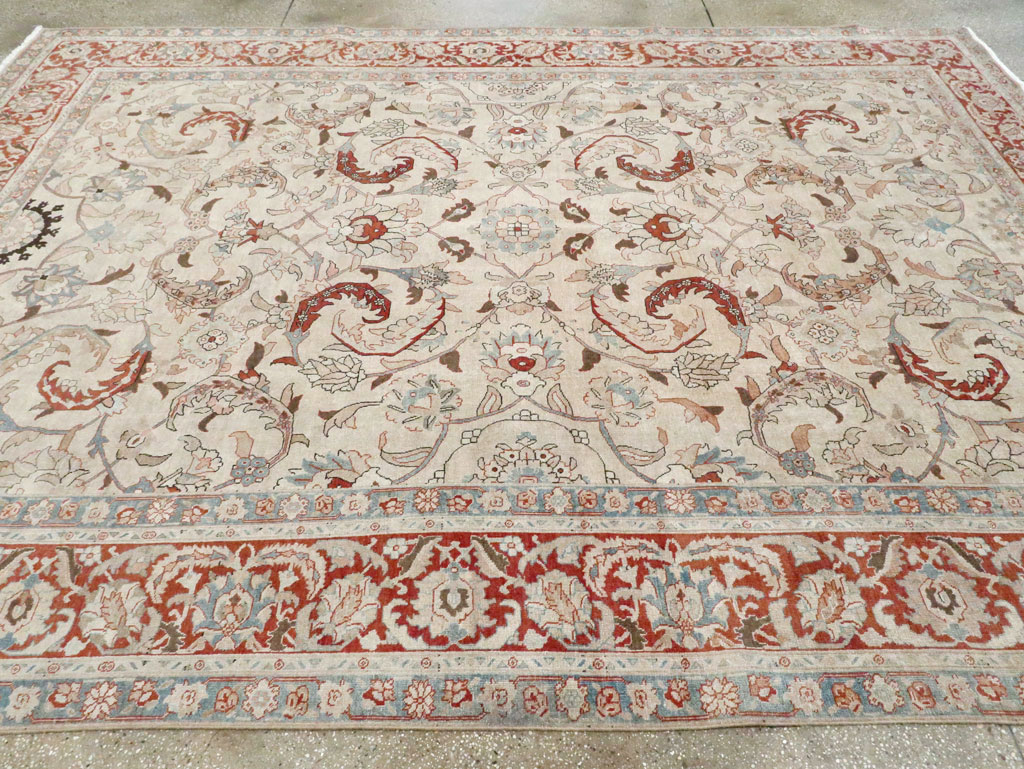 Antique Persian Tabriz Room Size Carpet, No.28783 - Galerie Shabab