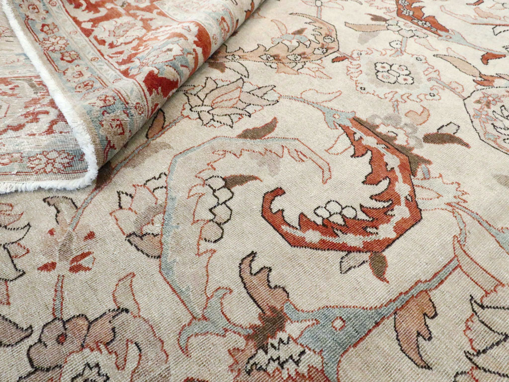 Antique Persian Tabriz Room Size Carpet, No.28783 - Galerie Shabab