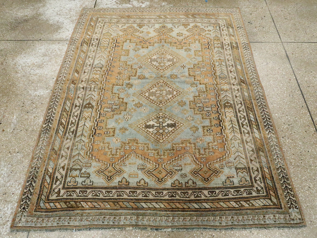 Vintage Persian Afshar Accent Rug, No.28786 - Galerie Shabab