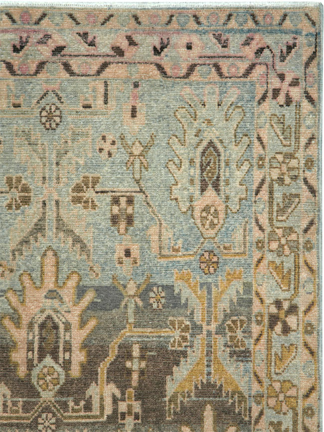Vintage Persian Malayer Throw Rug, No.28787 - Galerie Shabab