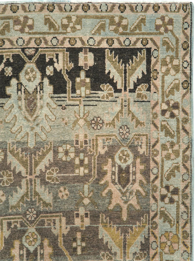 Vintage Persian Malayer Throw Rug, No.28787 - Galerie Shabab