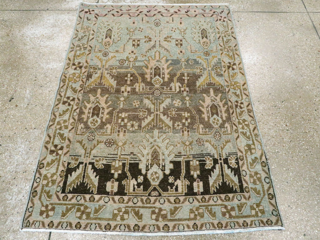 Vintage Persian Malayer Throw Rug, No.28787 - Galerie Shabab
