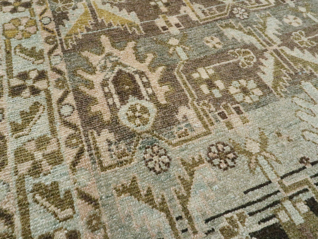 Vintage Persian Malayer Throw Rug, No.28787 - Galerie Shabab