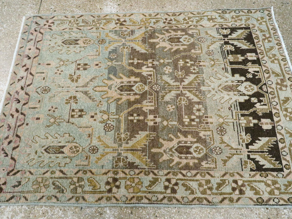 Vintage Persian Malayer Throw Rug, No.28787 - Galerie Shabab