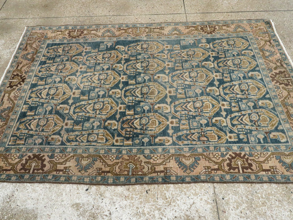 Vintage Persian Malayer Accent Rug, No.28789 - Galerie Shabab