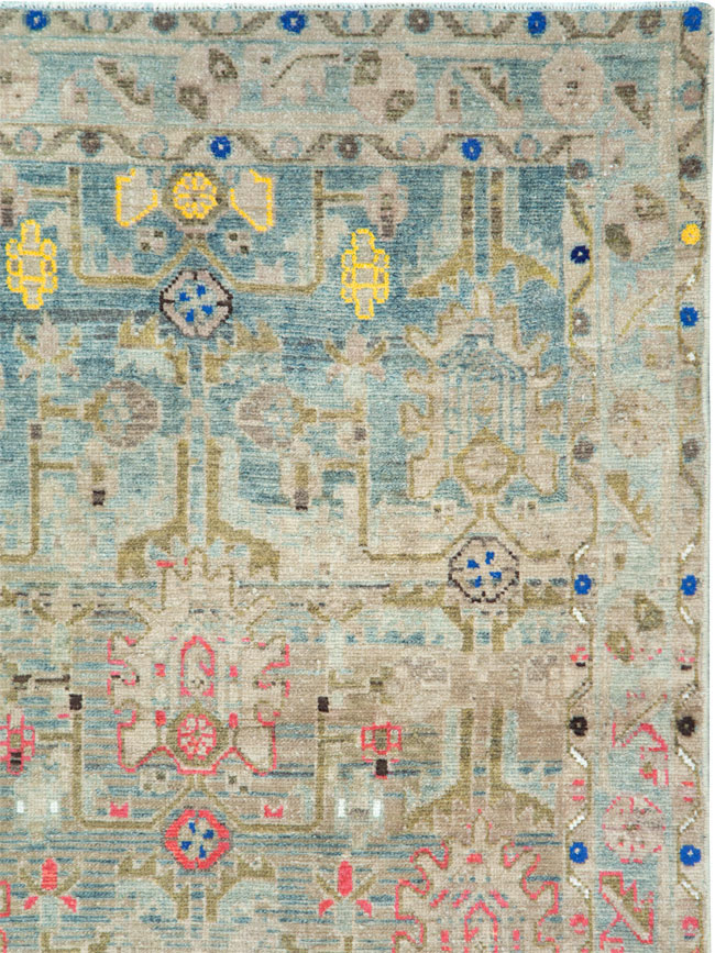 Vintage Persian Malayer Throw Rug, No.28796 - Galerie Shabab