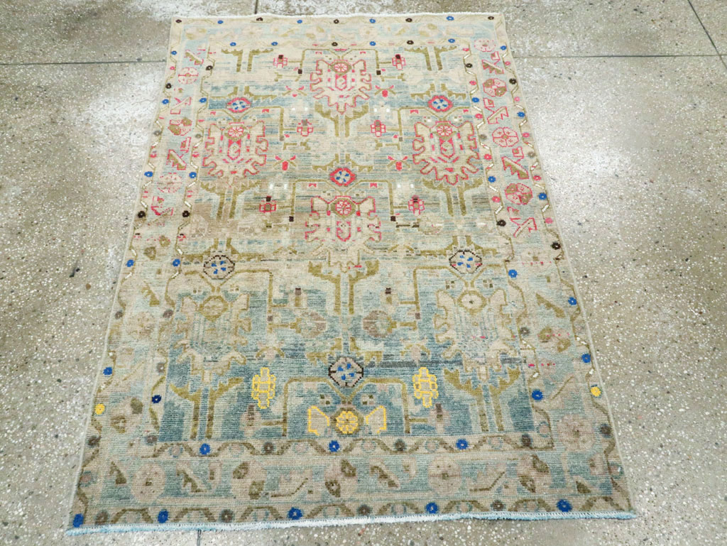 Vintage Persian Malayer Throw Rug, No.28796 - Galerie Shabab