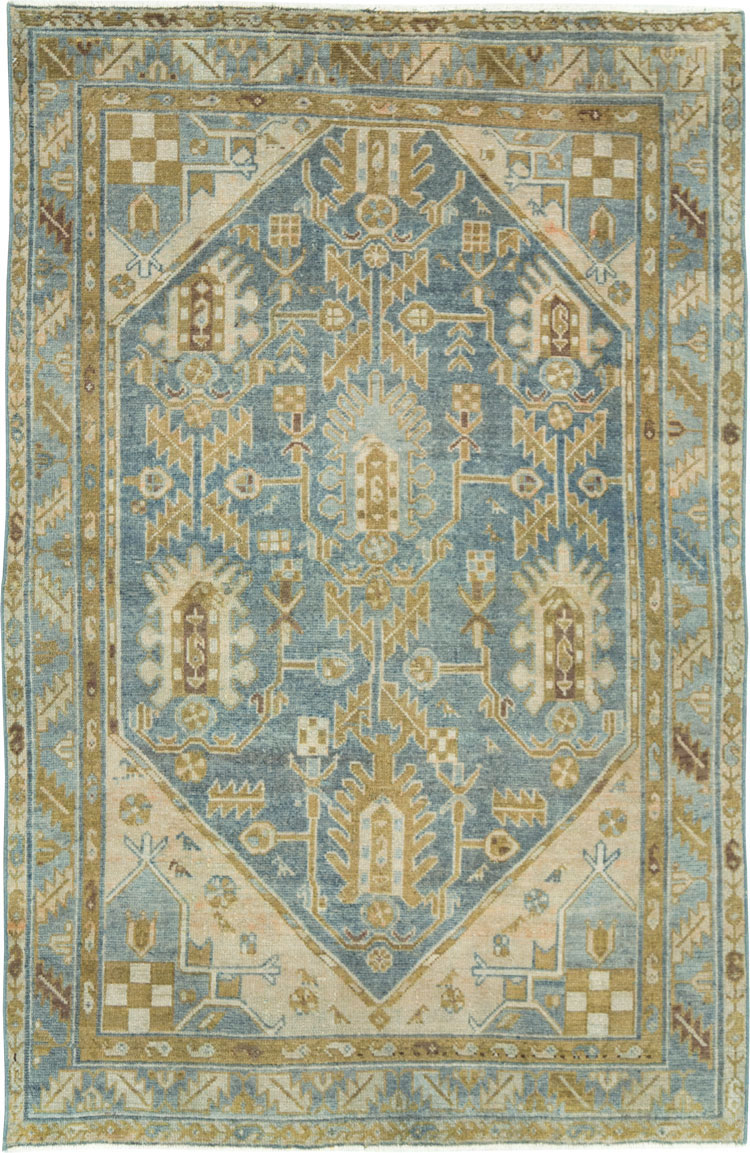 Vintage Persian Malayer Accent Rug, No.28804 - Galerie Shabab