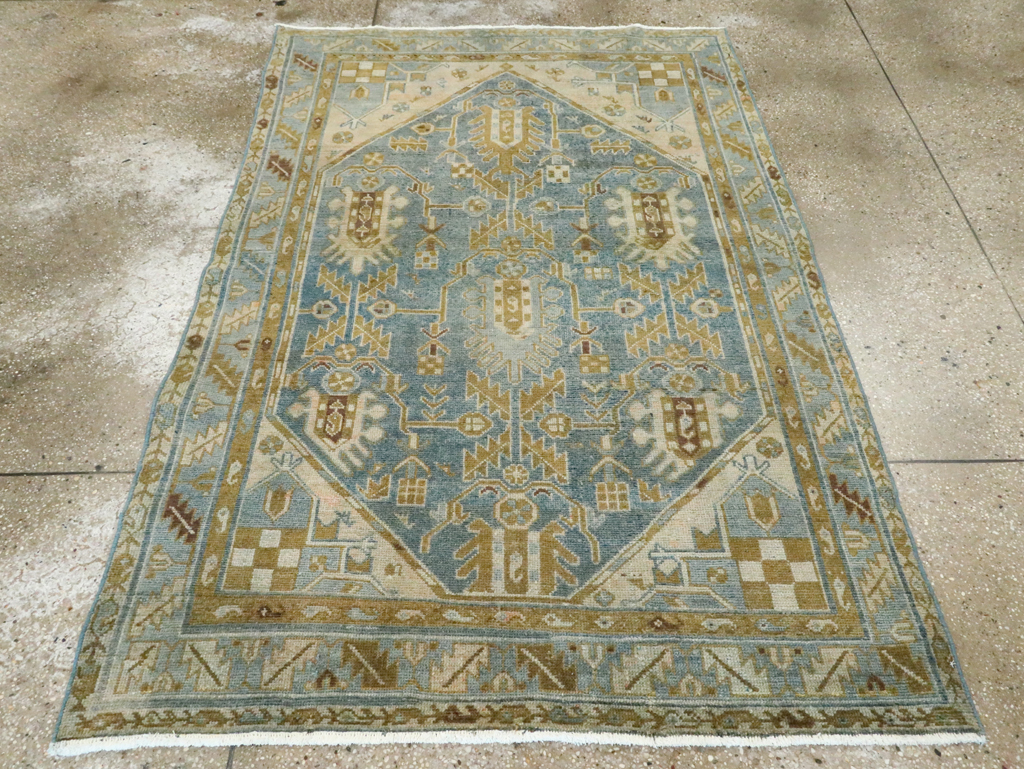 Vintage Persian Malayer Accent Rug, No.28804 - Galerie Shabab