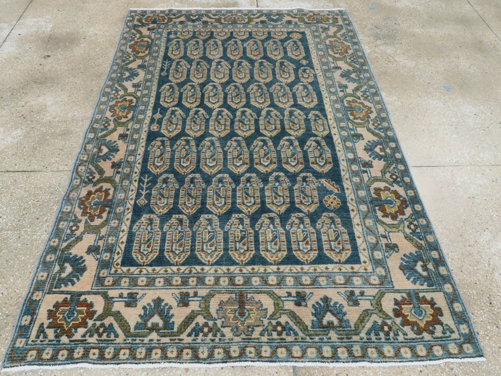 Vintage Persian Malayer Accent Rug, No.28808 - Galerie Shabab