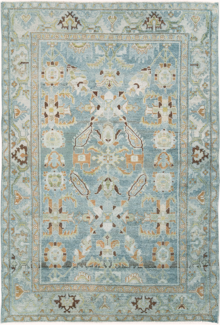 Vintage Persian Malayer Accent Rug, No.28818 - Galerie Shabab