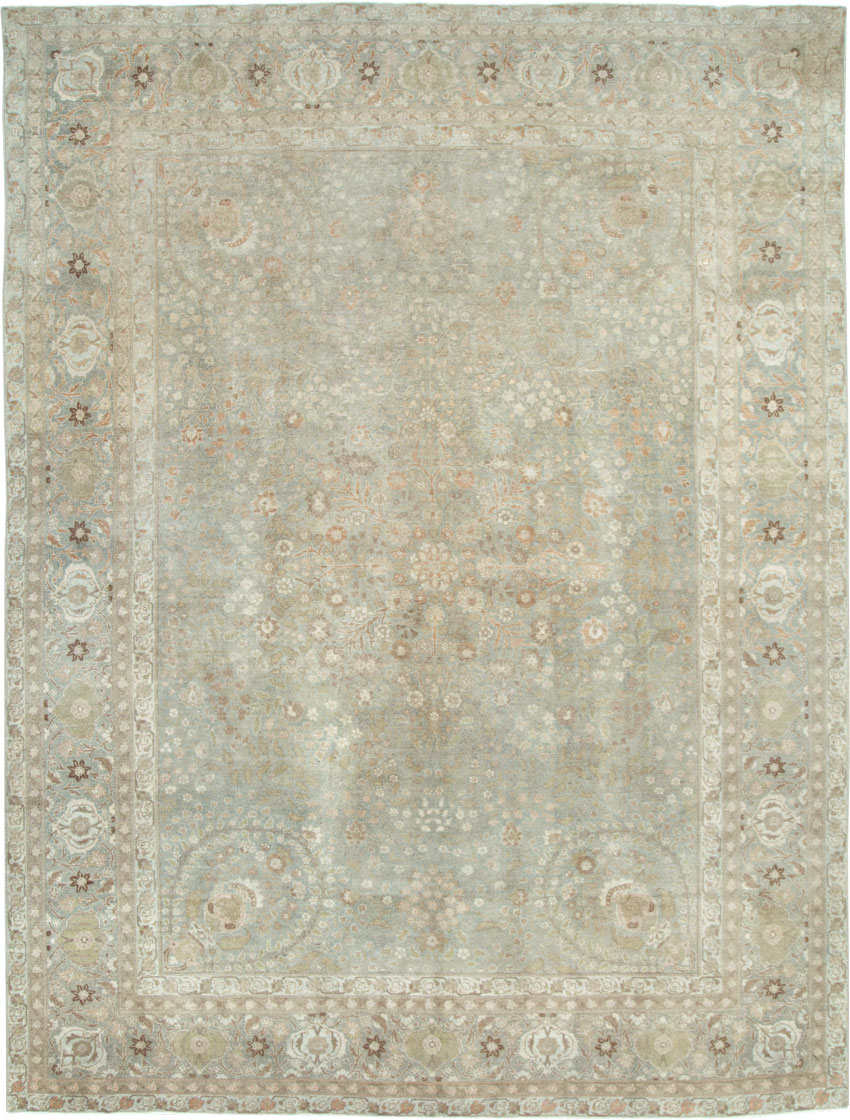 Antique Persian Tabriz Room Size Carpet, No.28822 - Galerie Shabab