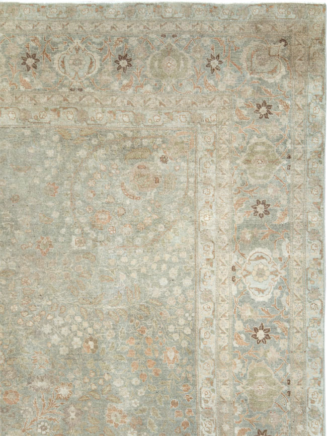 Antique Persian Tabriz Room Size Carpet, No.28822 - Galerie Shabab