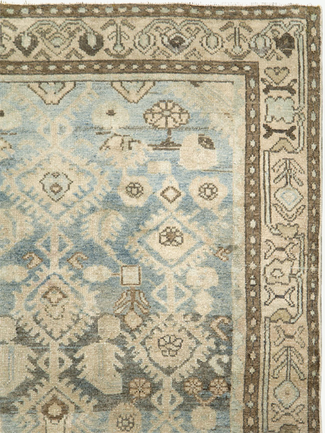 Vintage Persian Malayer Throw Rug, No.28823 - Galerie Shabab