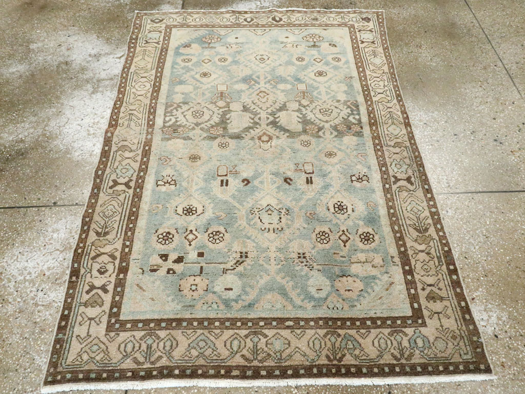 Vintage Persian Malayer Throw Rug, No.28823 - Galerie Shabab