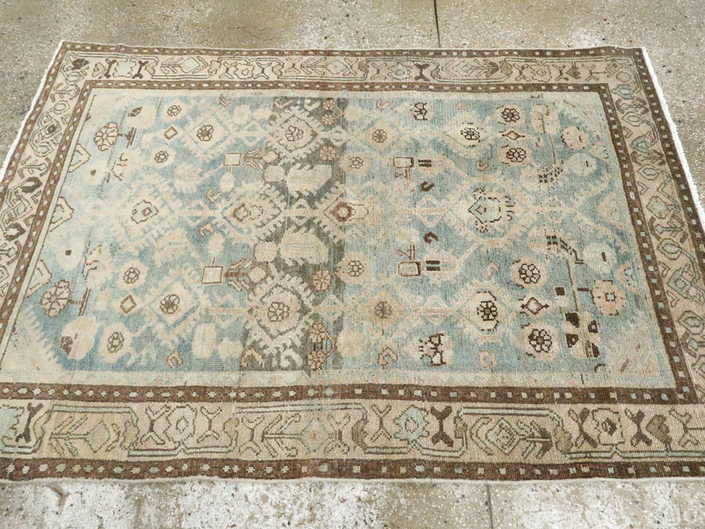 Vintage Persian Malayer Throw Rug, No.28823 - Galerie Shabab