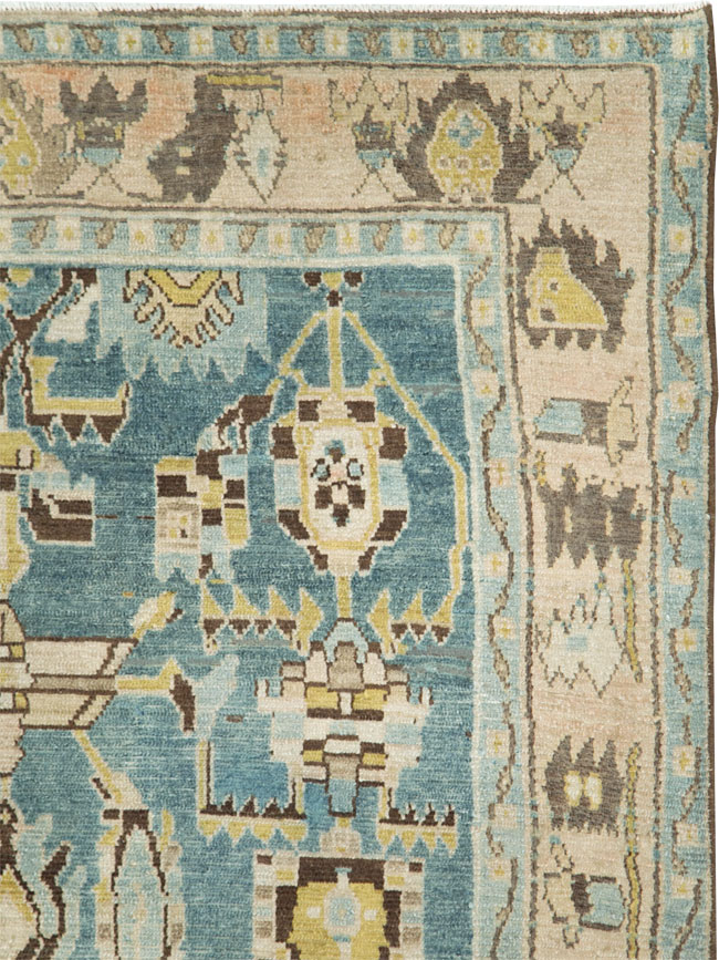 Vintage Persian Malayer Accent Rug, No.28826 - Galerie Shabab