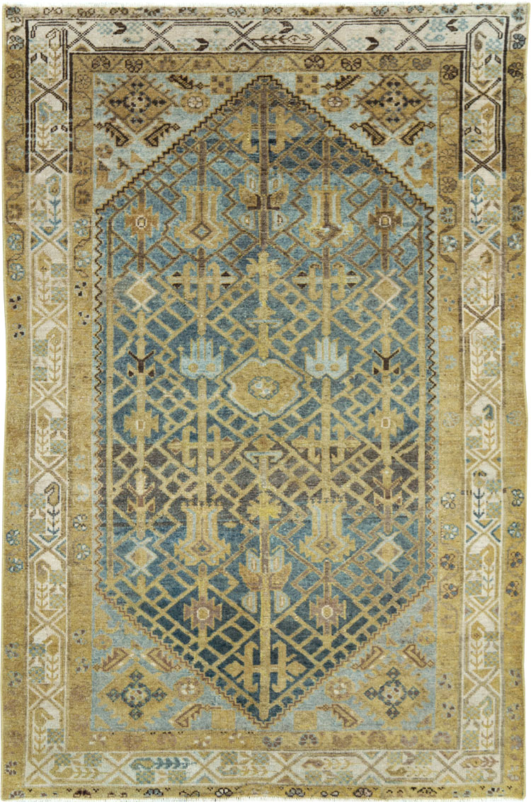Vintage Persian Malayer Accent Rug, No.28833 - Galerie Shabab