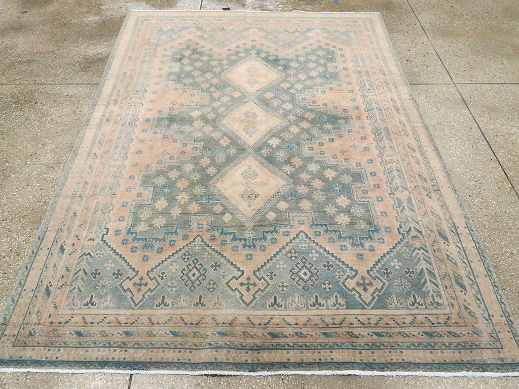 Vintage Persian Afshar Accent Rug, No.28858 - Galerie Shabab