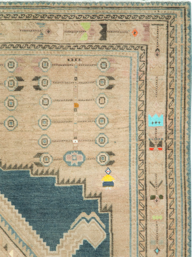 Vintage Persian Afshar Accent Rug, No.28860 - Galerie Shabab