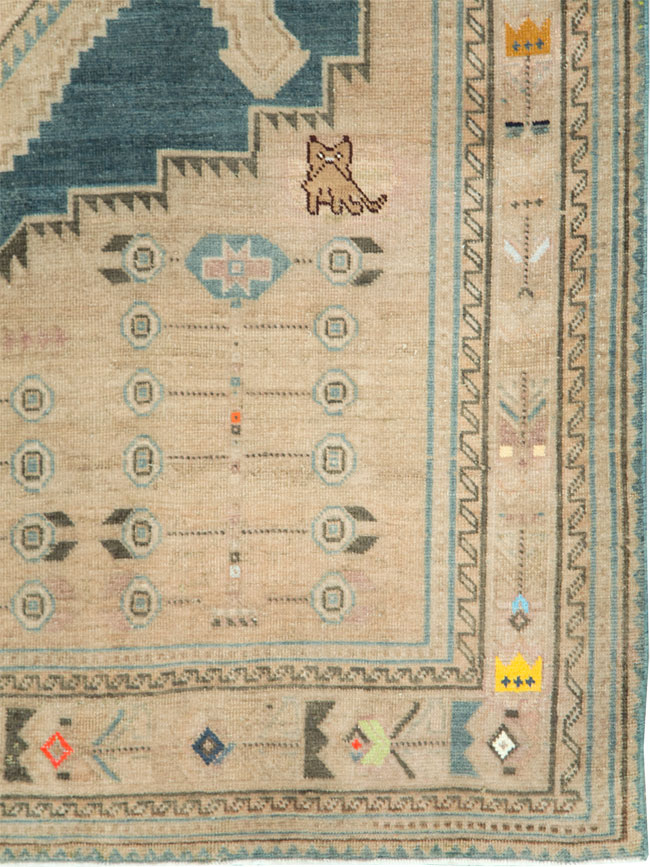 Vintage Persian Afshar Accent Rug, No.28860 - Galerie Shabab