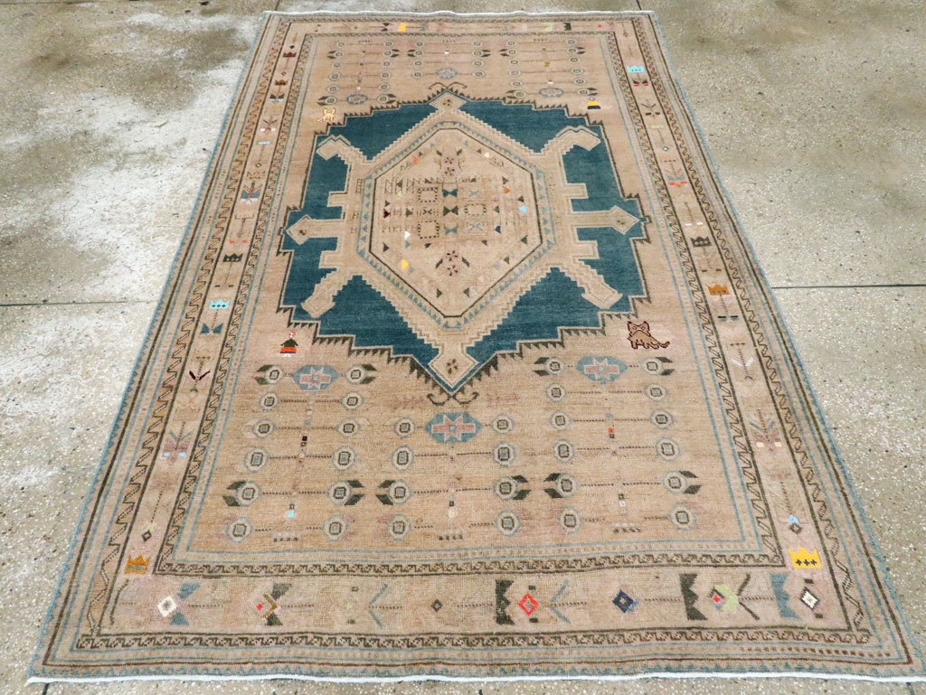 Vintage Persian Afshar Accent Rug, No.28860 - Galerie Shabab